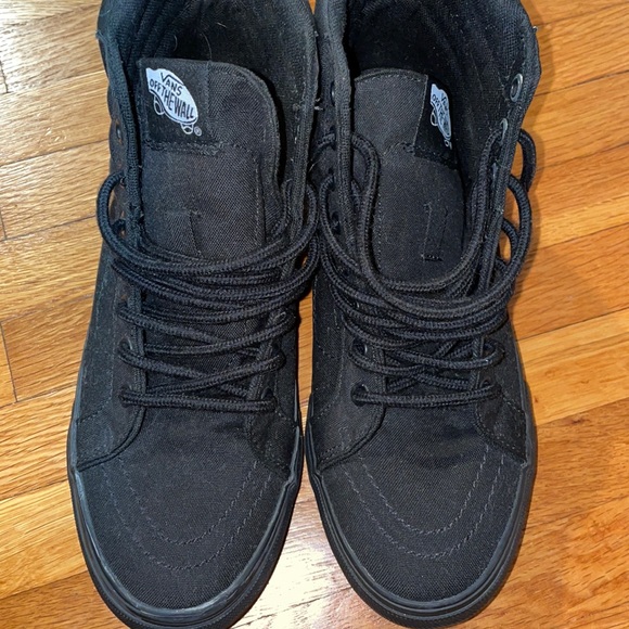 VANS: NEW: black on black canvas sk8 - HI women 7 - Picture 7 of 11